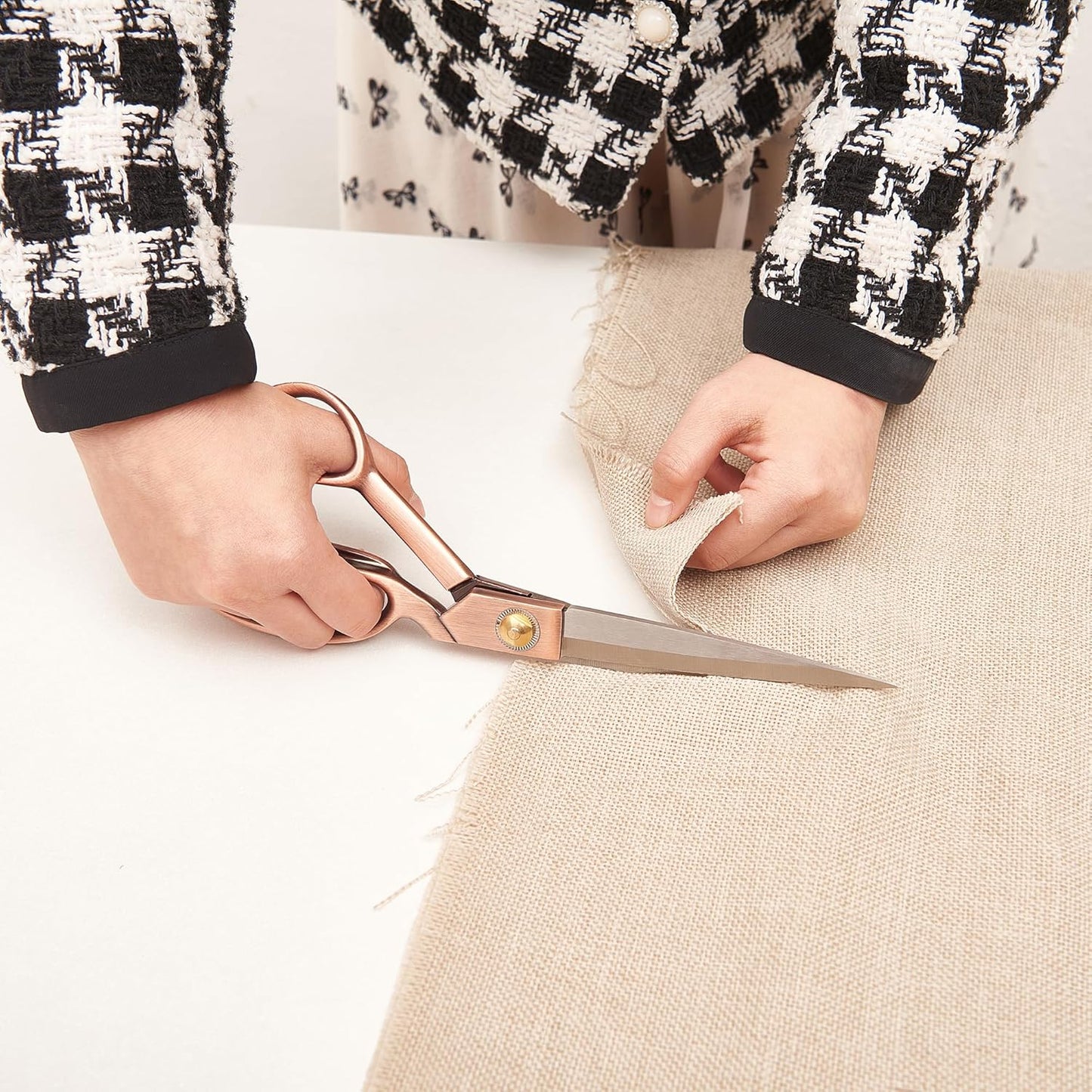 Fabric Scissors Professional 10" Sewing Scissors,Heavy Duty Shears for Fabric,Leather,Raw Materials,Dressingmaking,Upholstery Shears for Dressmakers Students Office Crafting