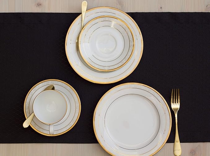Black Table Runner 108 inch, Waterproof Dresser Scarf, Outdoor Coffee Table Runner, Elegant Dining Table Runners for Fiesta, Dinner Parties, Events, Wedding, Decor Thanksgiving, Halloween,Christmas