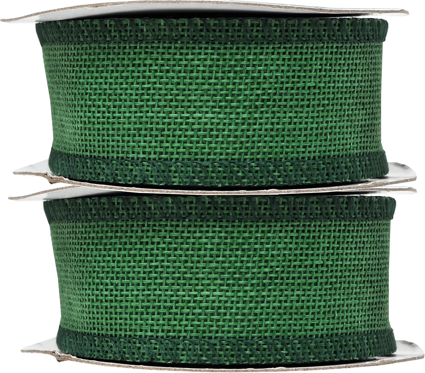 Mandala Crafts Green Burlap Ribbon 1.5 Inches Wide Jute Ribbons for Crafts - 20 Yds Roll Rustic Burlap Wrap Trim Ribbons for Wreaths Bows Wedding Party Decoration