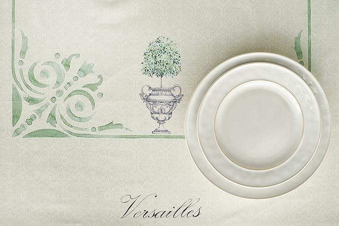 Maison d' Hermine Table Cloth Rectangle Table 100% Cotton 60 x 108 Inches Tablecloth Reusable Decorative for Dining Room, Farmhouse, Home, Party, Festive & Wedding Spring Summer - Jardin Du Roy