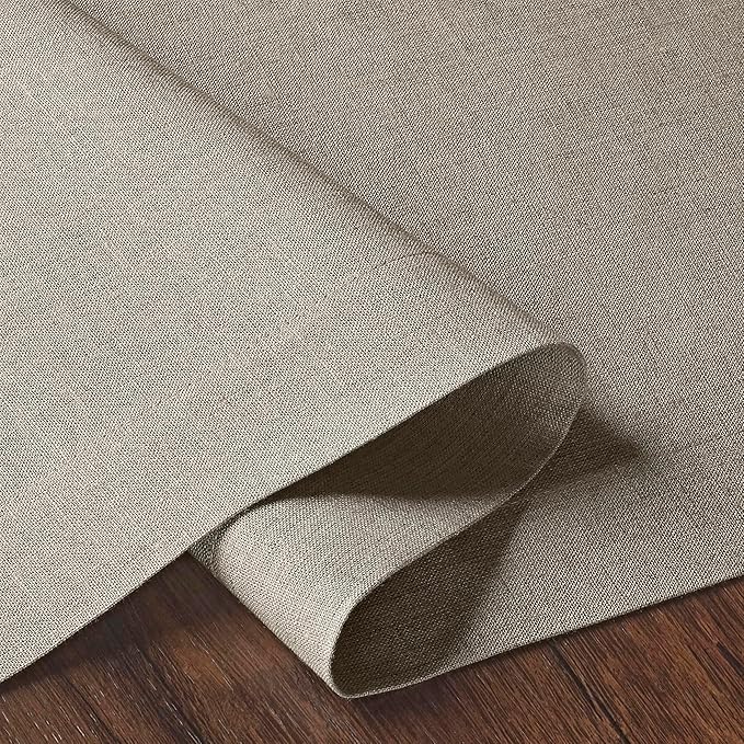 D'Moksha Homes Linen Natural Table Runner 108 Inches Long - 100% Pure Linen Dining Table Runner 14 x 108 Inch for Valentines, Holiday - Machine Washable