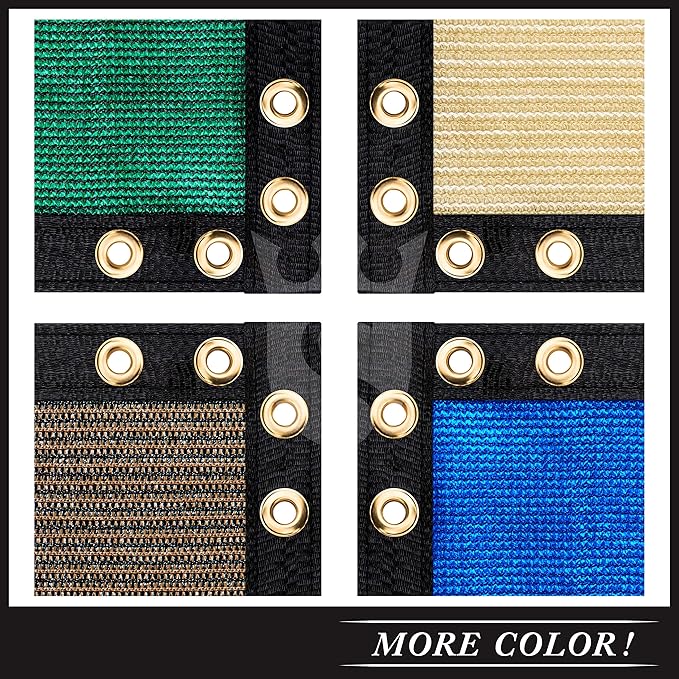 Royal Shade Custom Size 4' x 159' Beige Fence Privacy Screen Windscreen Cover Netting Mesh Fabric Cloth - Cable Zip Ties Included (We Make Custom Size)