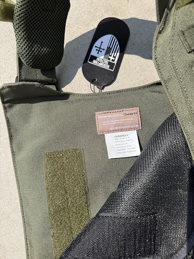 Redemption Crusader 2.0 Molle Quick Release Buckles Airsoft Vest With Adjustable Size Sides And Triple Pouch