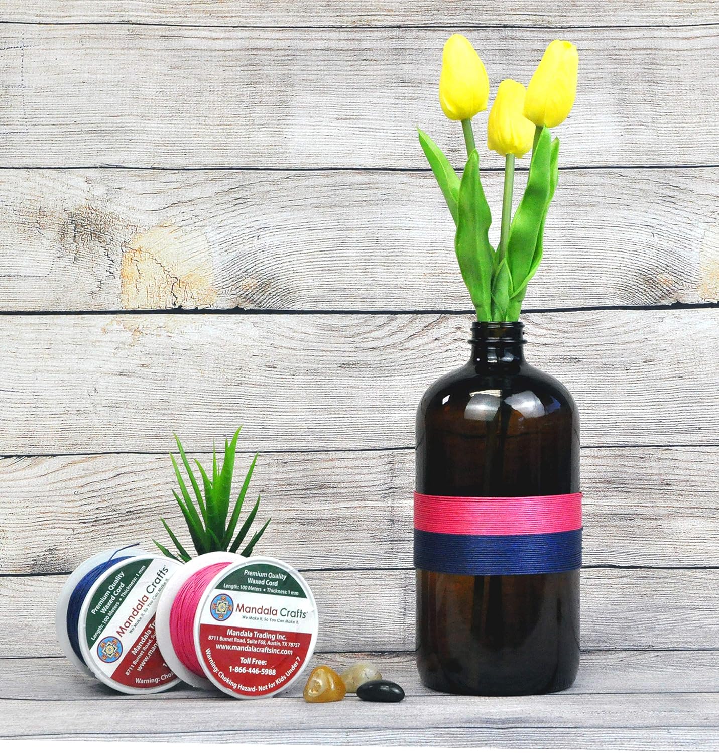 Mandala Crafts 0.5mm 109 Yards Black Cotton Waxed Cord for Jewelry Making Bracelet Cord Waxed String - Beading String Thread Jewelry Cords for Necklaces String