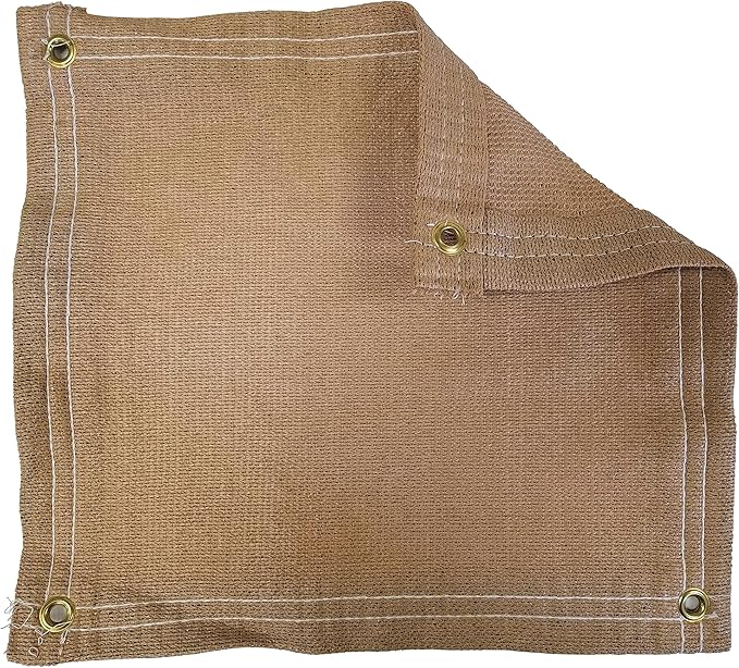 6 Ft. x 10 Ft. Tan Privacy Shade Mesh Tarp