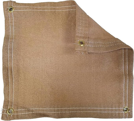 8 Ft. x 15 Ft. Tan Privacy Shade Mesh Tarp