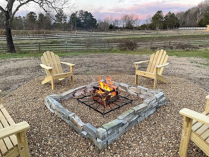 SteelFreak Heavy Duty Square Wheel Fire Pit Grate - Made in The USA (40 x 40 Inch)