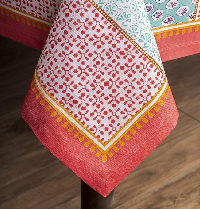 Maison d' Hermine Table Cloth Square Table 100% Cotton 54 x 54 Inches Tablecloth Reusable Decorative Everyday Use for Dining Room, Farmhouse, Home, Party, Festive & Wedding Spring Summer - Provence
