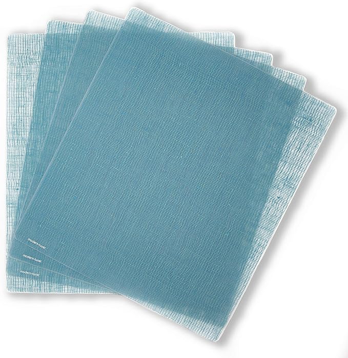 MODERN-TWIST 100% Plastic Free Silicone Tabletop, Dining, Decoration, Modern Design, Placemat Rectangle, Seafoam