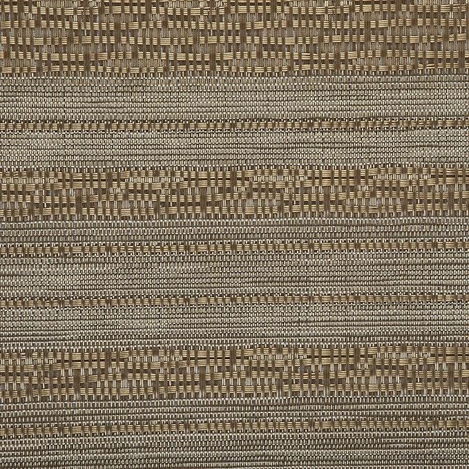 DII PVC Tabletop Collection Woven Indoor/Outdoor, Placemat Set, 13x17.25, Gold, 6 Piece