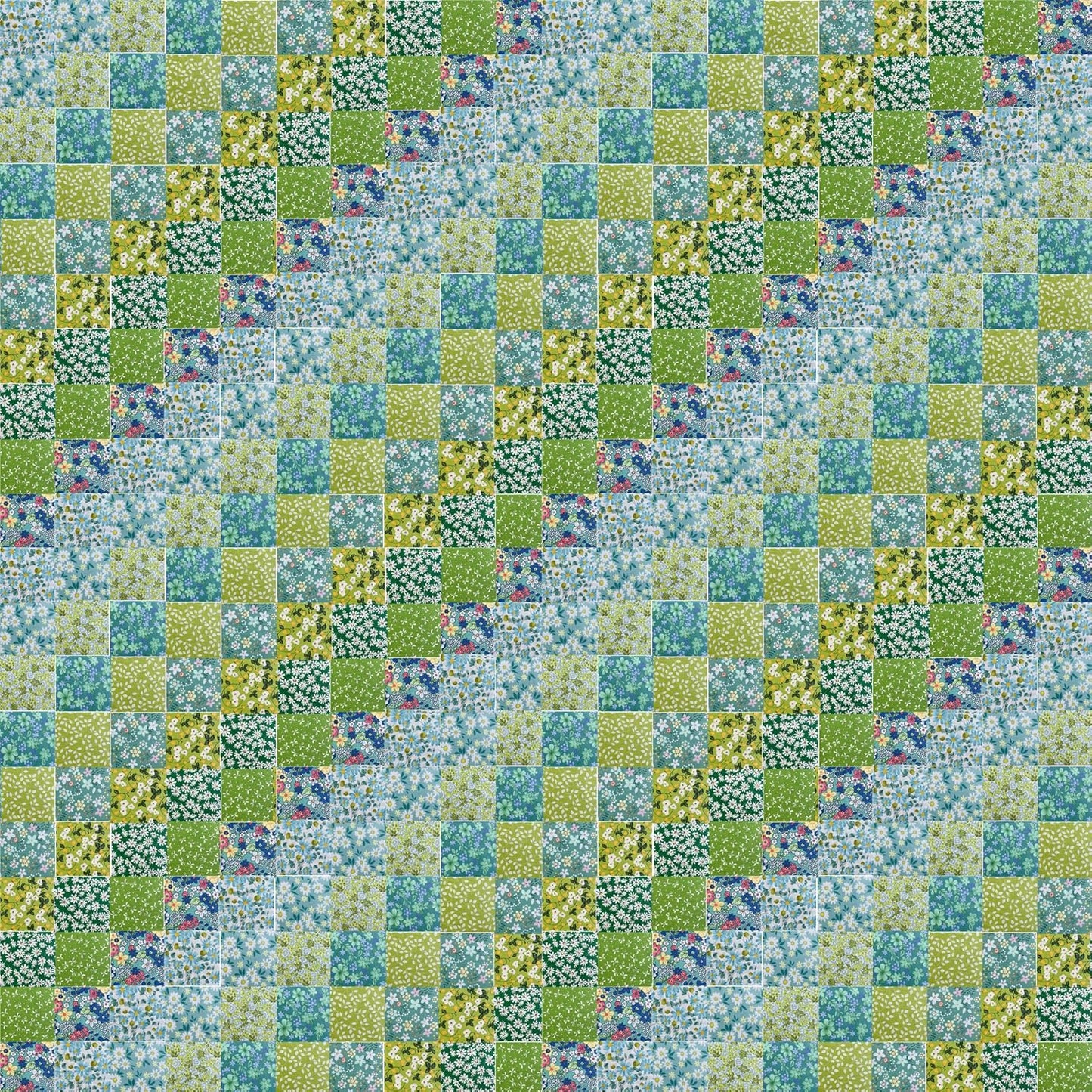 HANPATQUI 50PCS 10 x 10 inch Green Printed 100% Cotton Fat Quarters Fabric for Sewing and Quilting Bundles Precut Fabric Square for DIY Craft Patchwork