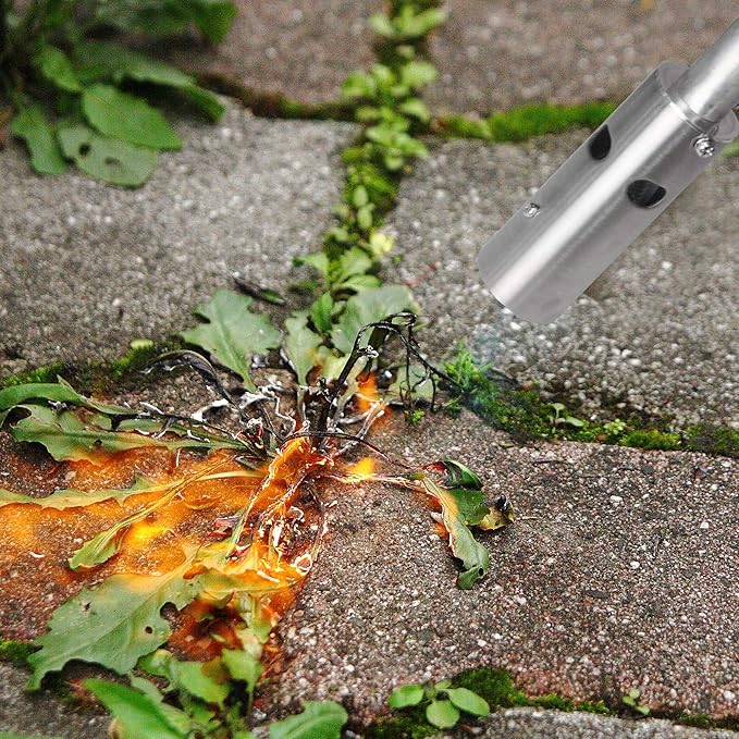 BLUEFIRE 32" Propane Weed Torch, Lightweight Flamethrower for Weeds, Self-Igniting Blow Torch for Weeds, Propane Torch Weed Burner, Portable Weed Killer Torch for Garden, Roof, Snow, and Charcoa