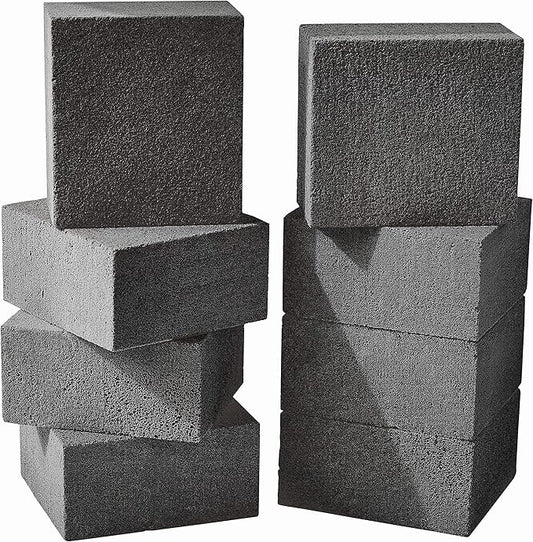 Heavy Duty, Non-Toxic Black Grill Brick Cleaner 8 Pack Reusable Chemical Free BBQ Pumice Cleaning Block for Flattops, Grills and Griddles. Non Scratch Grillstone is the Perfect Barbecue Scouring Tool